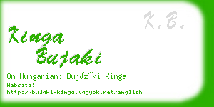 kinga bujaki business card